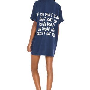 Boys Lie Bleed Tee Dress Navy One Size NWOT